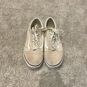 Cream Old Skool Vans, Size 8